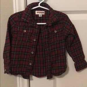Toddler flannel button down shirt